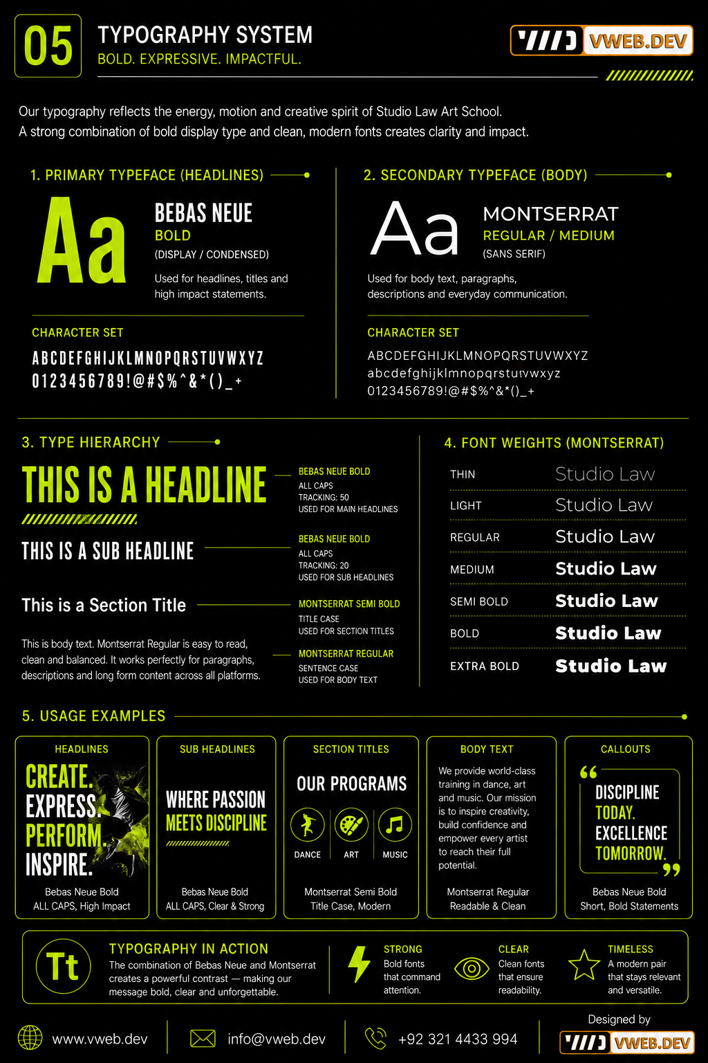 Studio Law Art School Identity — A voice with movement