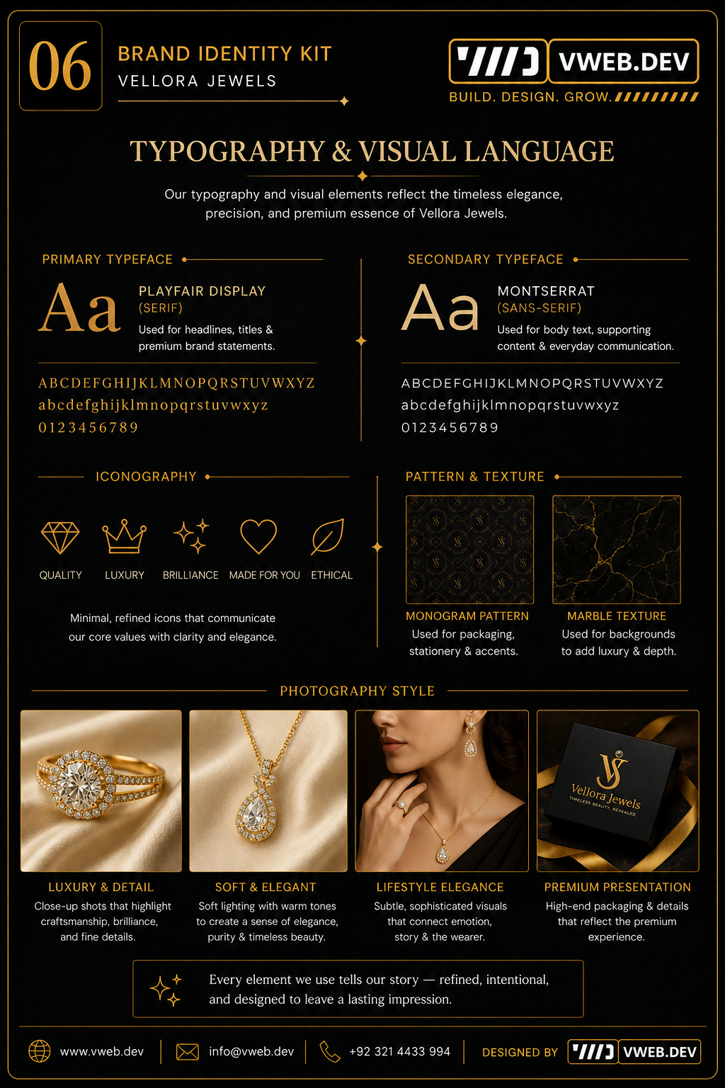 Vellora Jewels Identity — A refined visual language