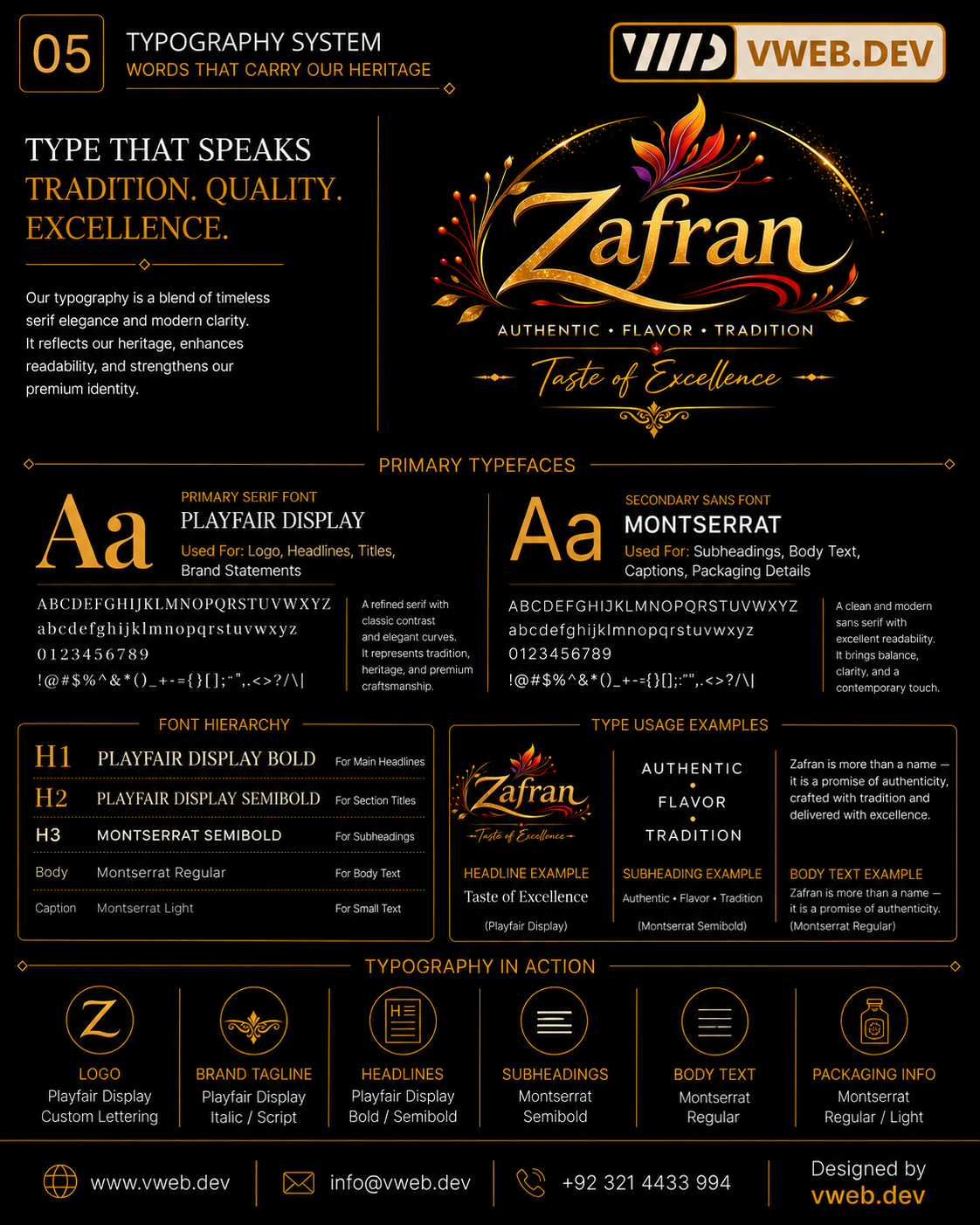 Zafran Brand Identity — Words that carry heritage