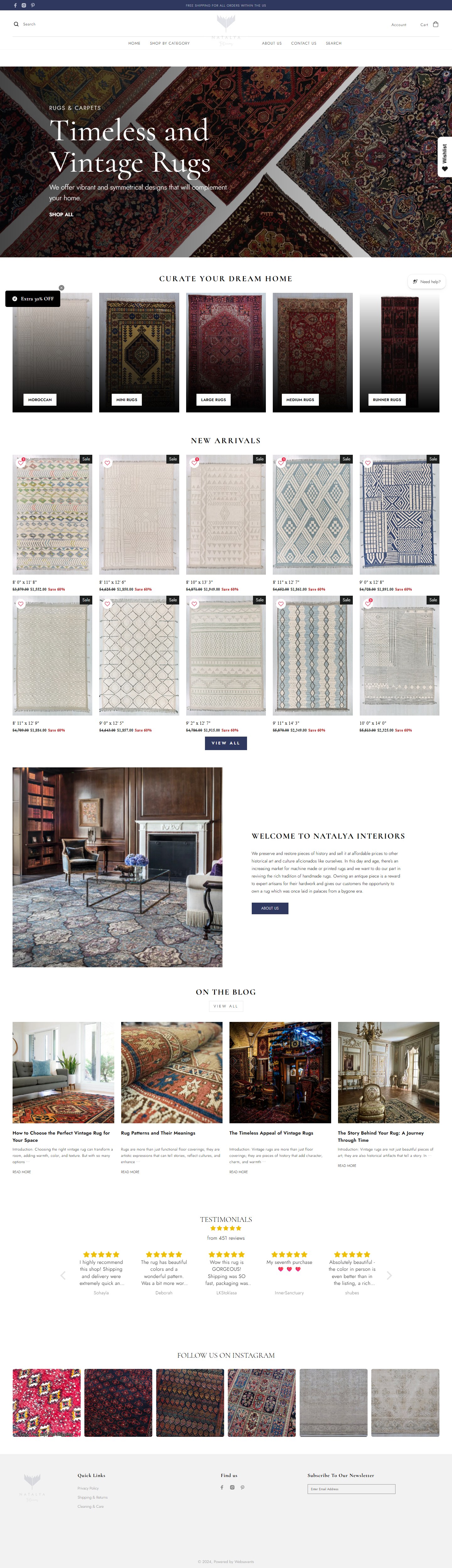 Natalya Interiors full website preview