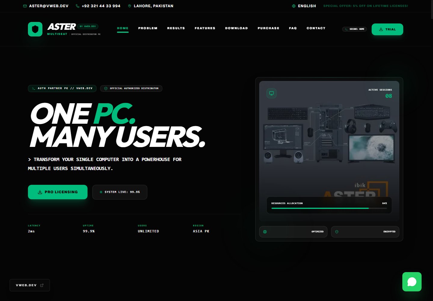 ASTER Pakistan full website preview