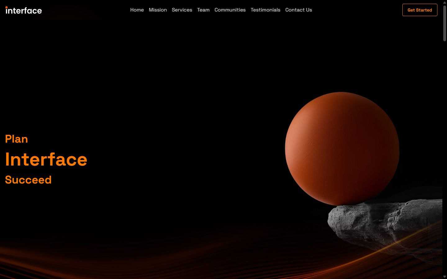 Interface Official website view 01