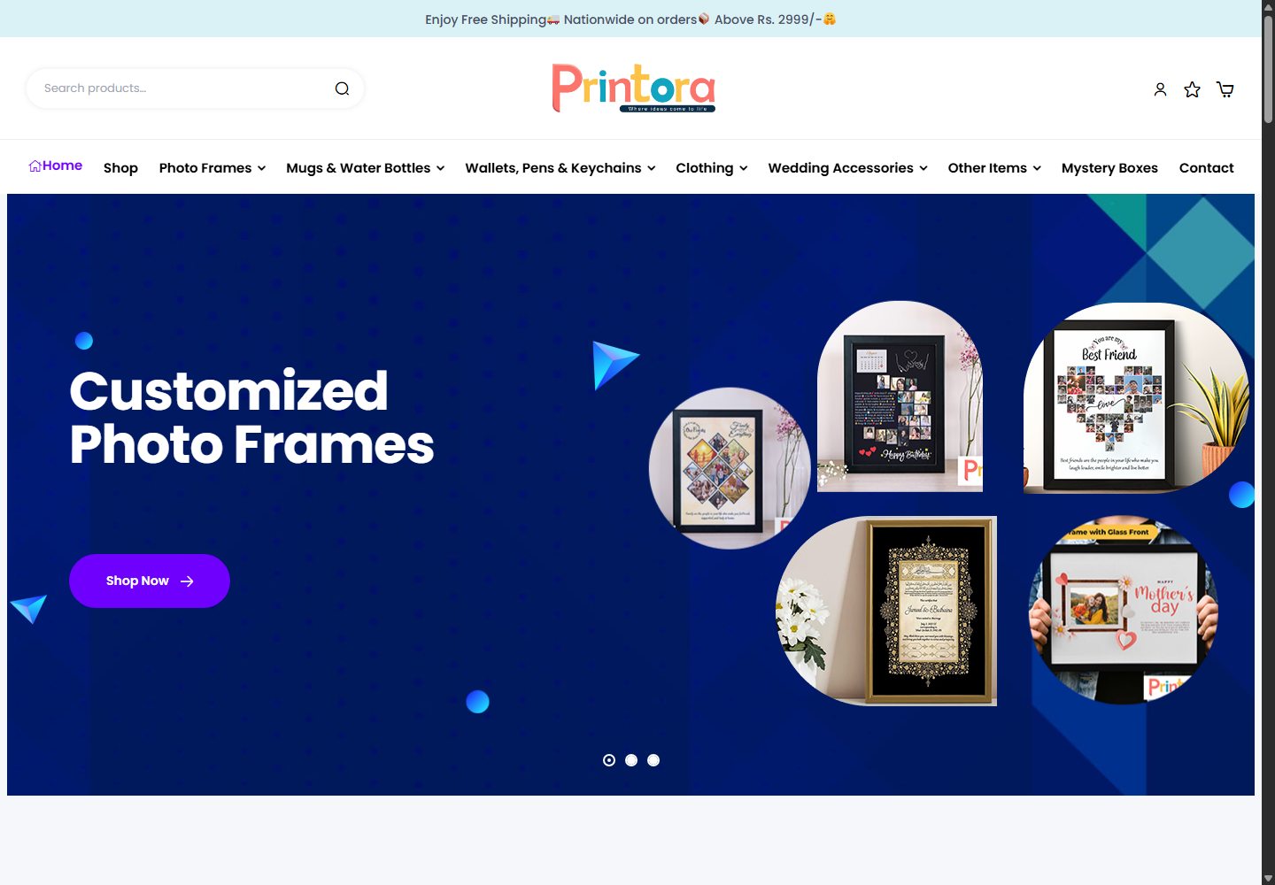 Printora Official full website preview