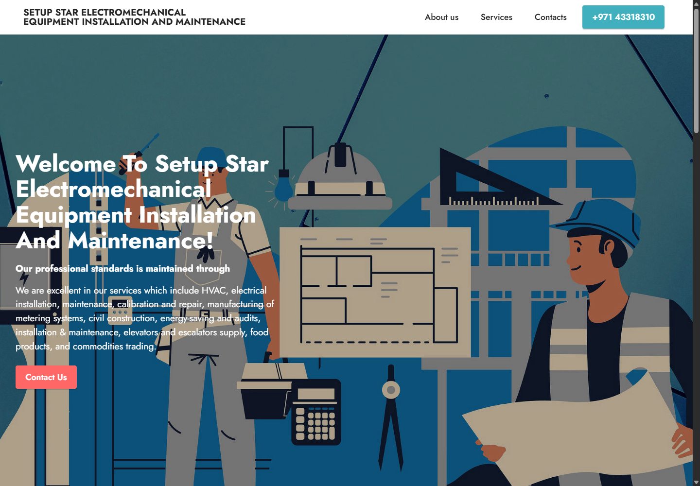 Setup Star Electromechanical full website preview