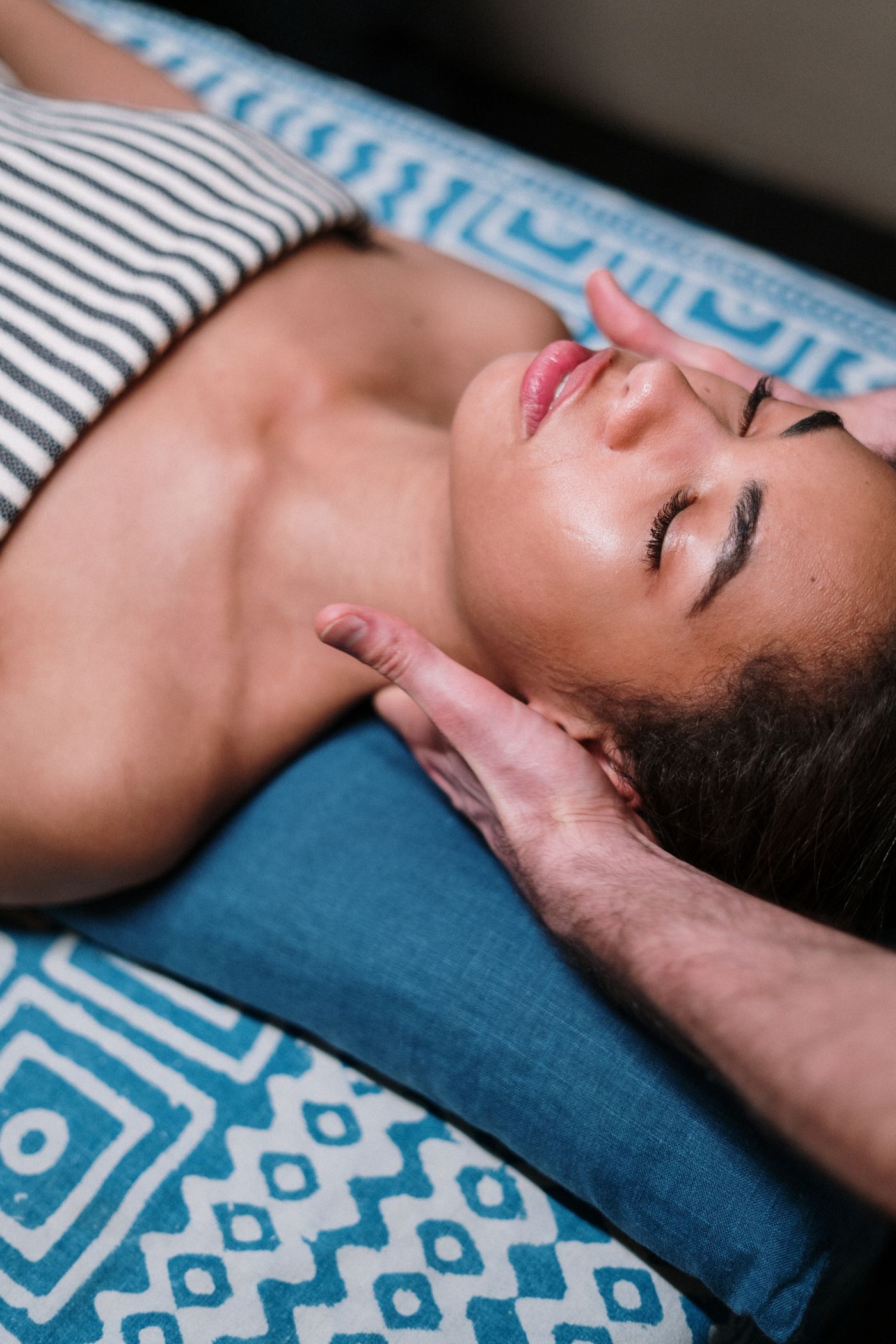 Calming professional facial treatment